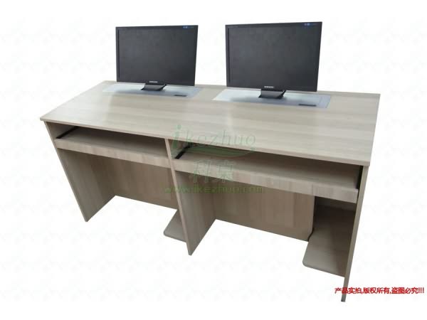 雙人位電動液晶屏升降電腦桌K-18